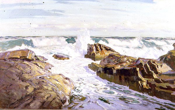 晨光，圣艾夫斯，c.1922 作者 R. Borlase Smart