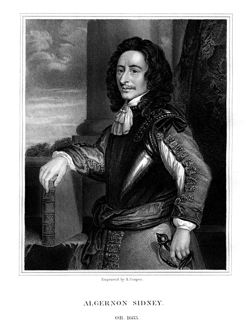 悉尼阿尔杰农（Algernon Sydney），英国政治家，1824年。 作者 库珀