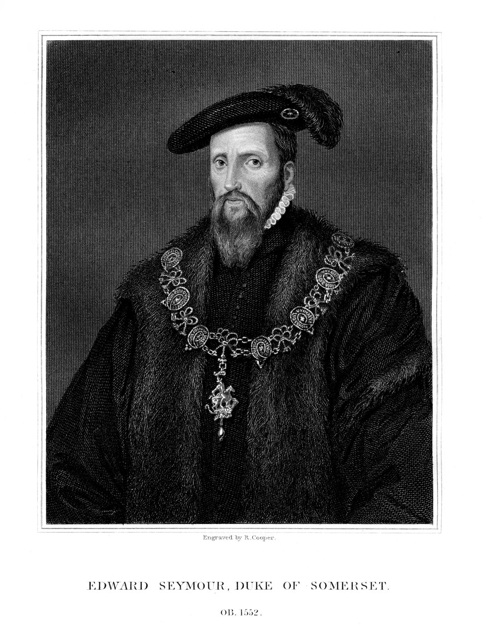 爱德华·西摩（Edward Seymour），萨默塞特郡第一公爵，英格兰主要保护者，1823年。 作者 库珀