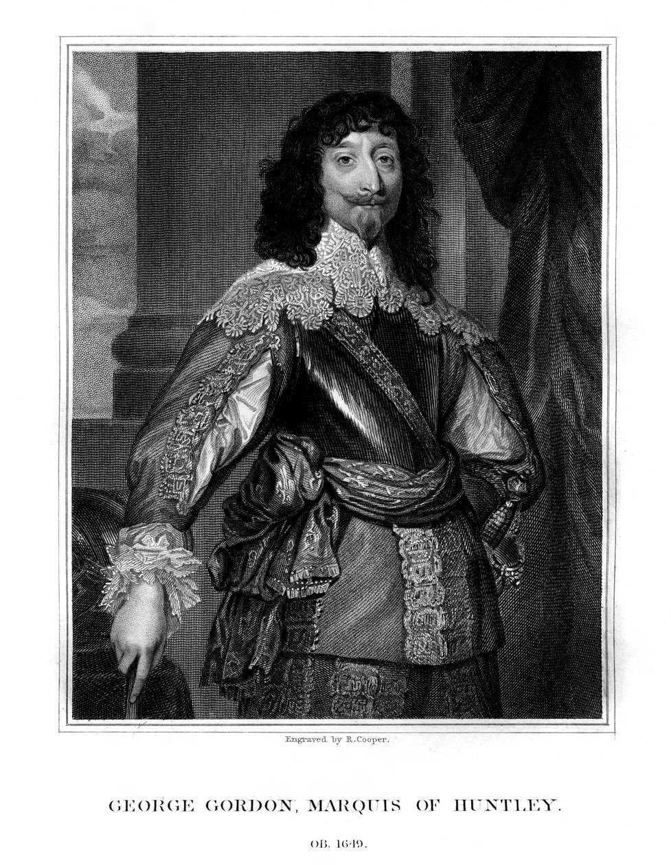 乔治·高登（George Gordon），亨特利第二任侯爵，1823年。 作者 库珀