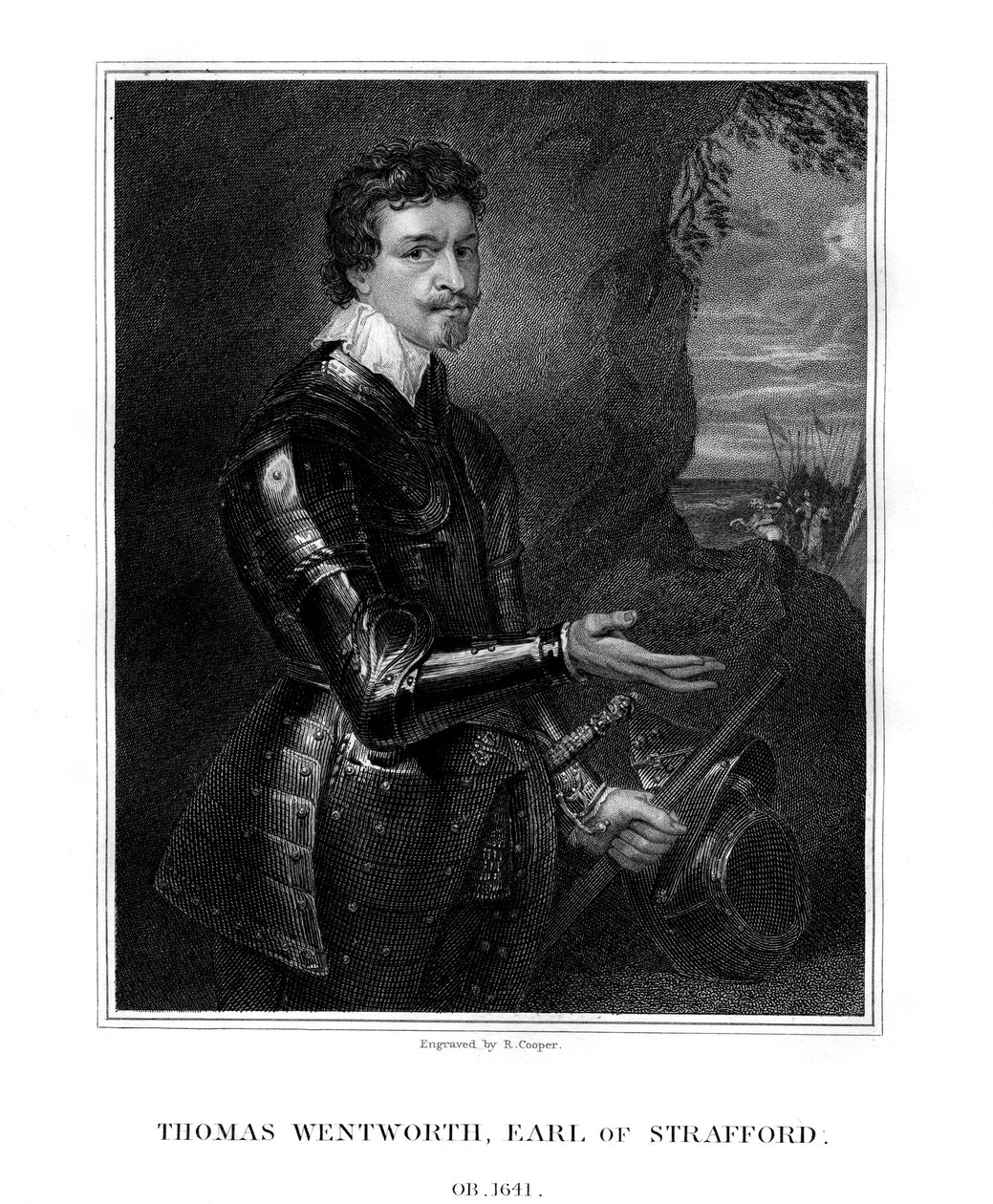 托马斯·温特沃斯（Thomas Wentworth），斯特拉福德第一伯爵，英国政治家，1823年。 作者 库珀