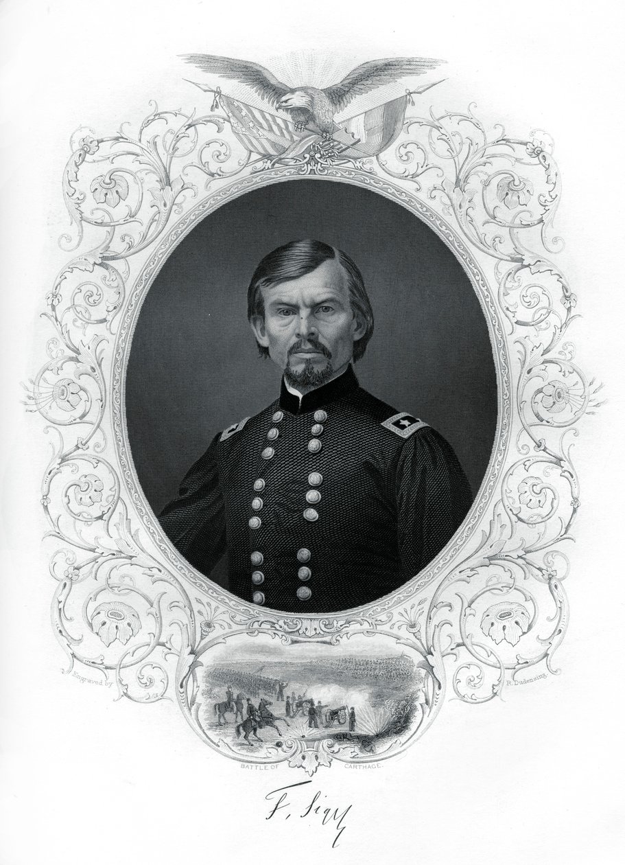 弗朗兹·西格尔将军（Franz Sigel），1862年至1867年在美国内战中担任联合将军。 作者 R.杜登斯