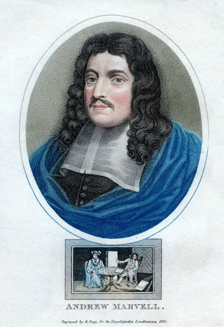 英国形而上学的诗人安德鲁·马维尔（Andrew Marvell），1815年。 作者 R.佩奇