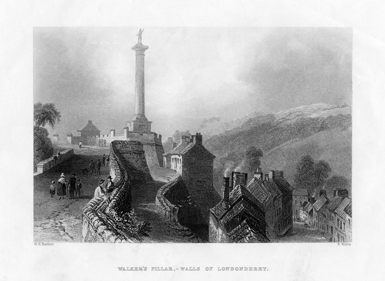 Walkers Pillar，北爱尔兰伦敦德里，1860年 作者 瓦利斯