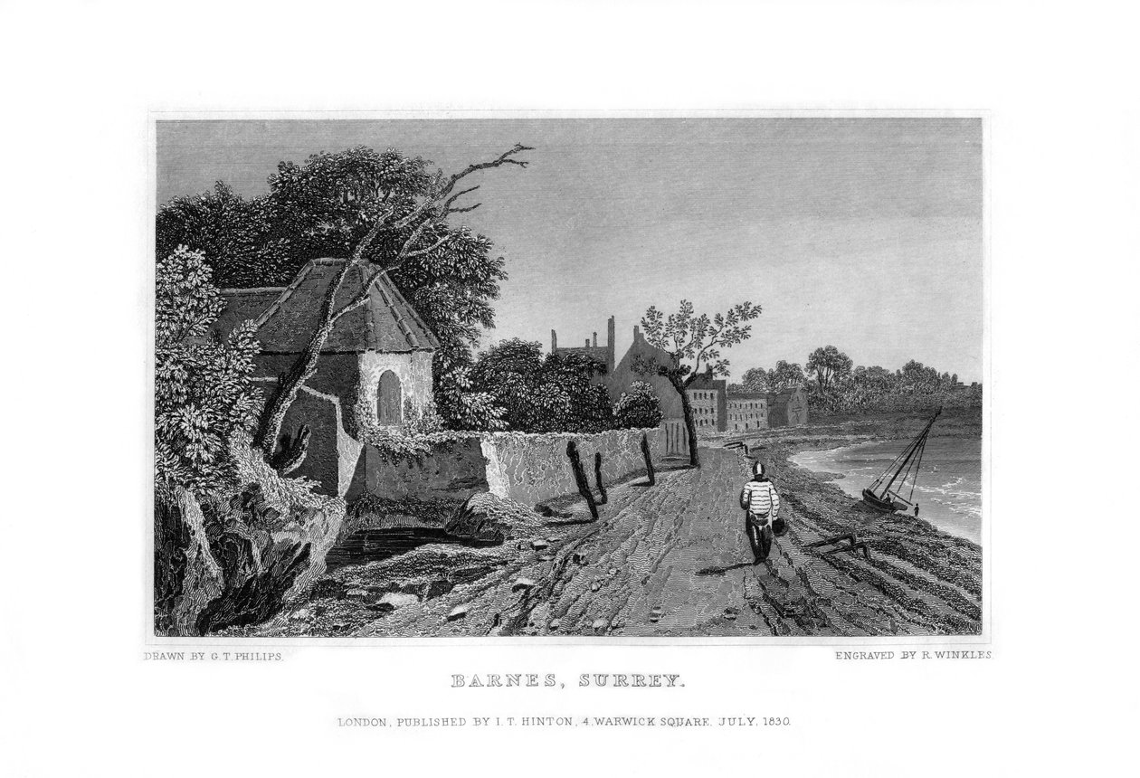 萨里·巴恩斯（Barnes，Surrey），1830年。 作者 R·温克尔斯