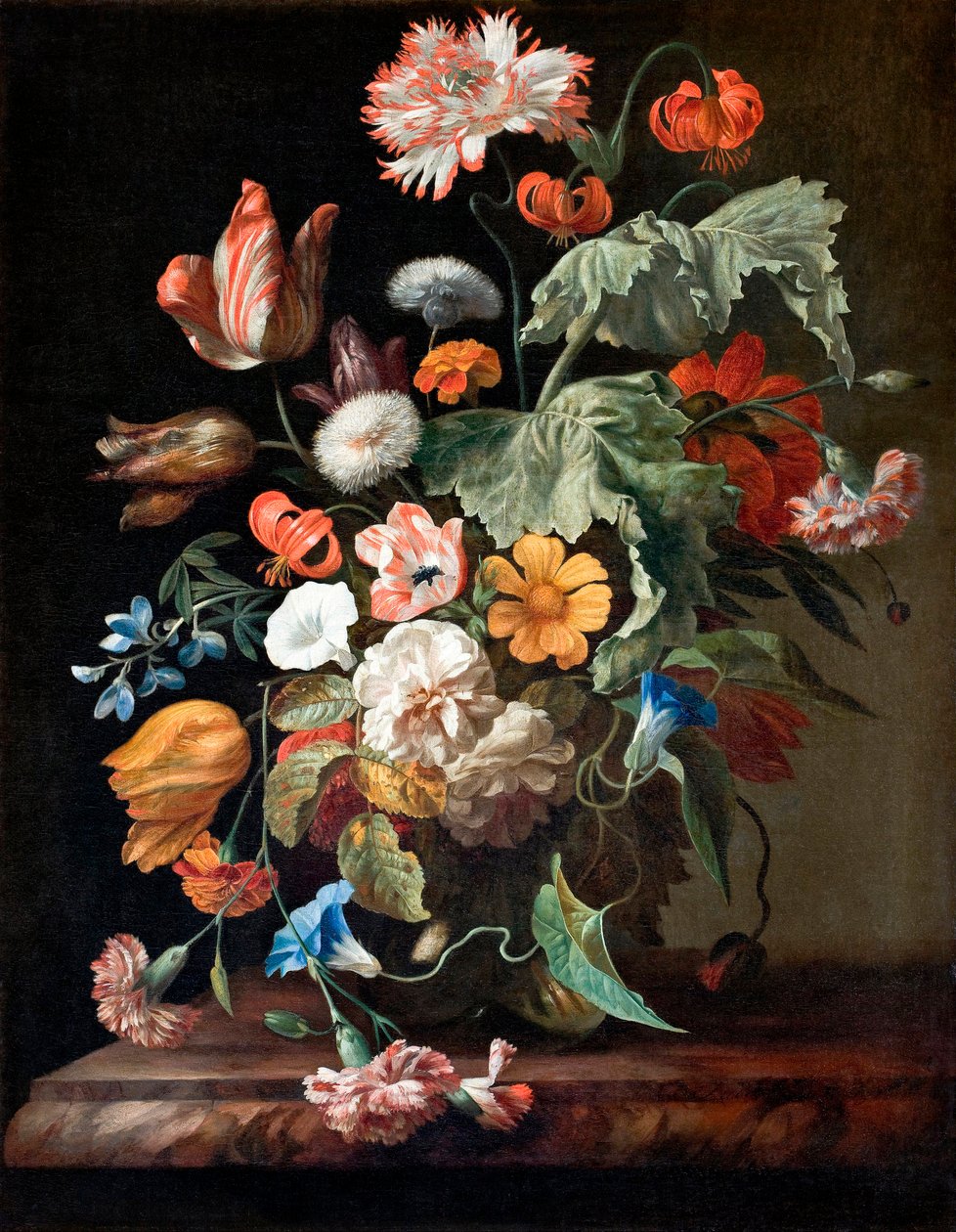 "雷切尔-鲁伊斯(1664-1750)的画作--布面油画--尺寸70.5x58.5厘米 霍尔维尔斯卡博物馆，斯德哥尔摩 作者 雷切尔·鲁伊施