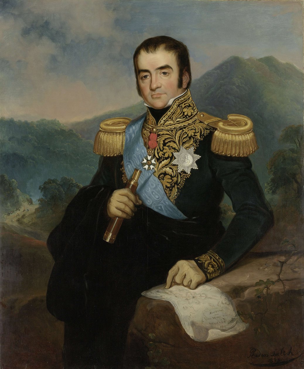 肖像总督Herman Willem Daendels 作者 拉登·萨利赫