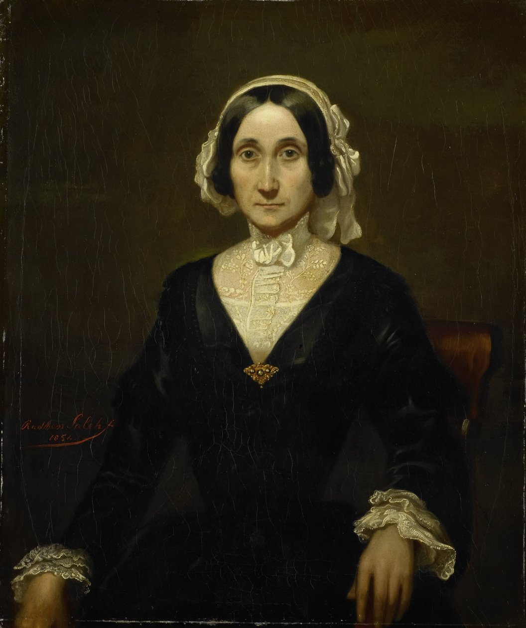 W.J.S. van Alphen 夫人肖像，Van Reede van Oudtshoorn 男爵夫人 作者 拉登·萨里夫·巴斯塔曼·萨利赫
