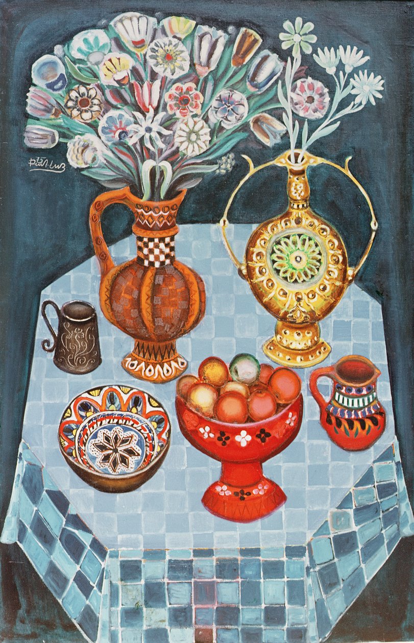 静物与红苹果，1967年 作者 拉迪·内德尔切夫