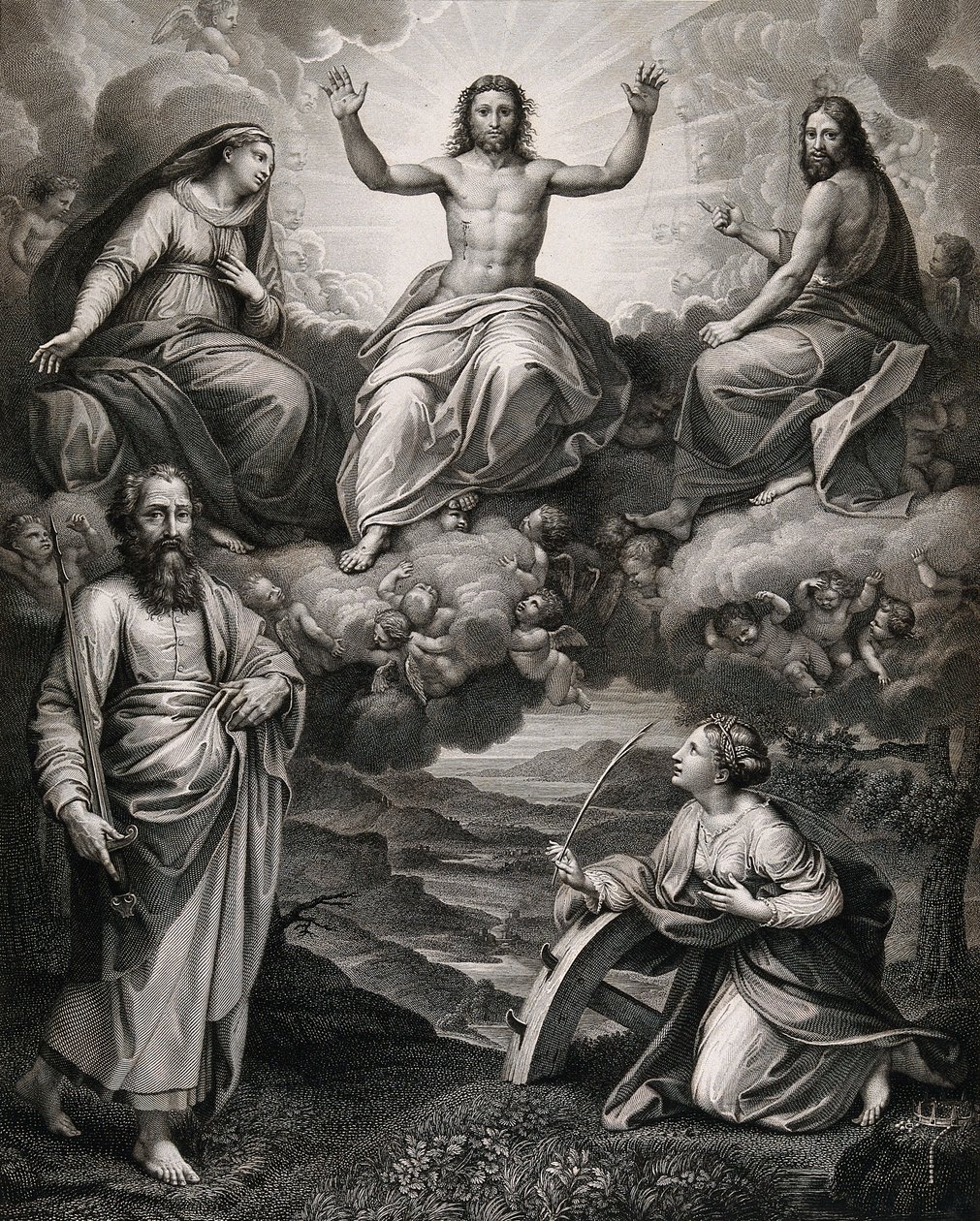 基督与使徒圣保禄 作者 拉斐尔（Raffaello Sanzio Raphael）