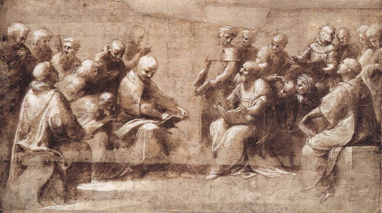 设计Disputa的下半部分 作者 拉斐尔（Raffaello Sanzio Raphael）