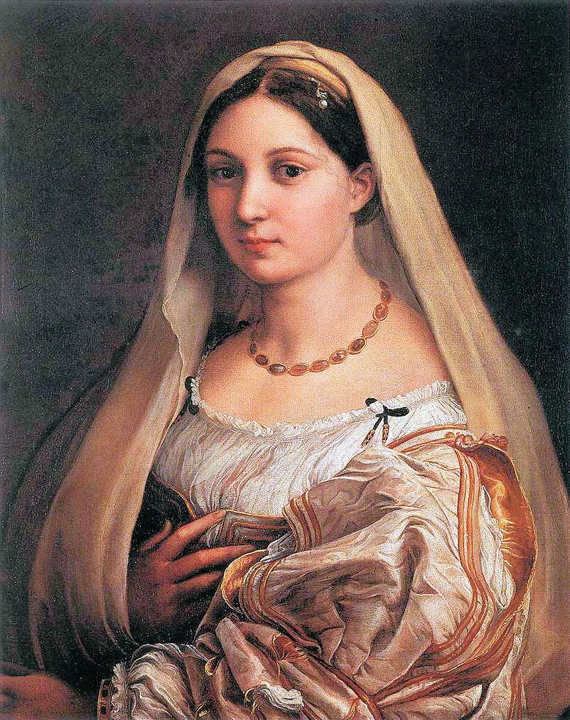 蒙着面纱的女人 作者 拉斐尔（Raffaello Sanzio Raphael）