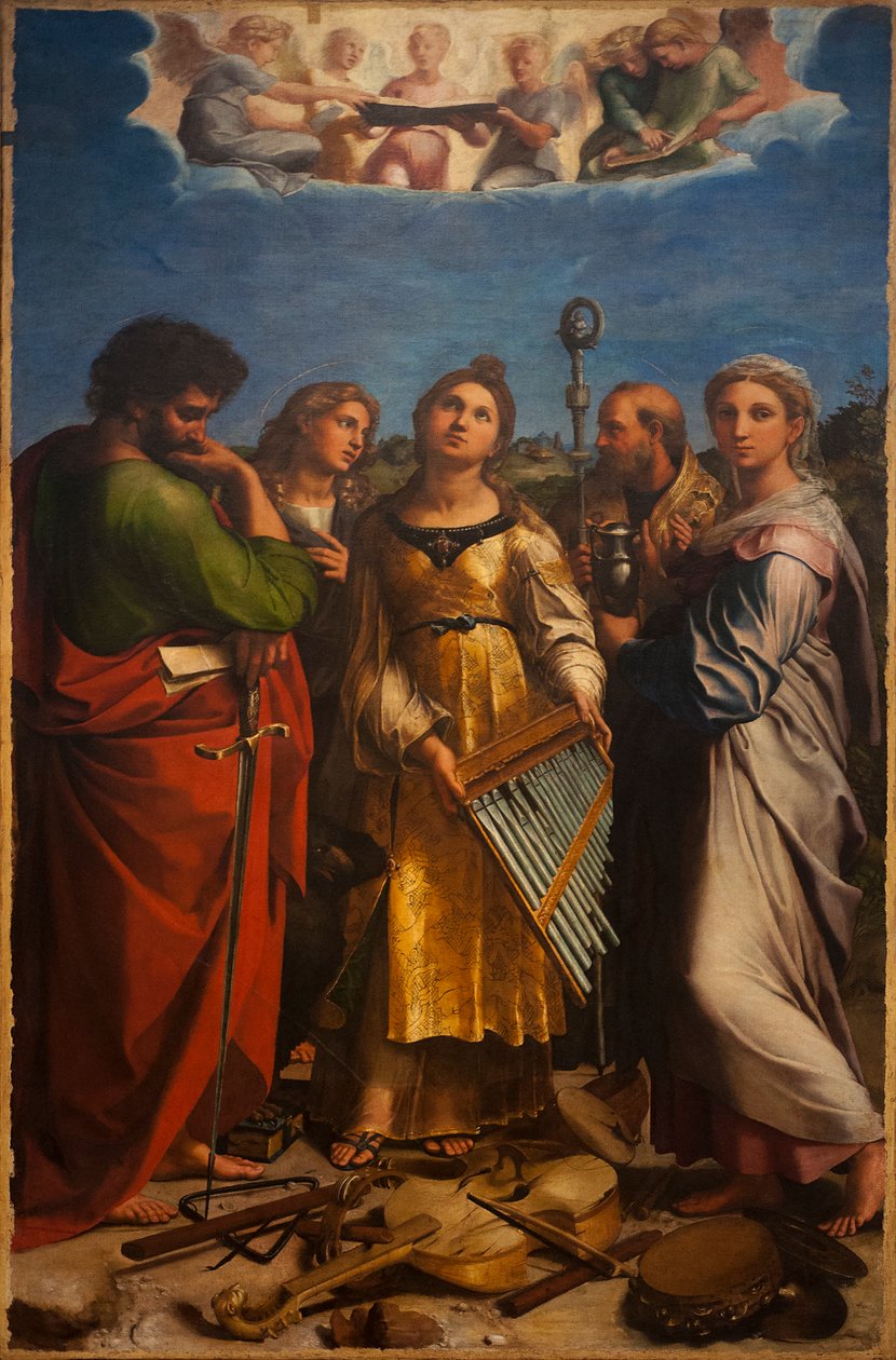 圣塞西莉亚与保罗的狂喜 作者 拉斐尔（Raffaello Sanzio Raphael）