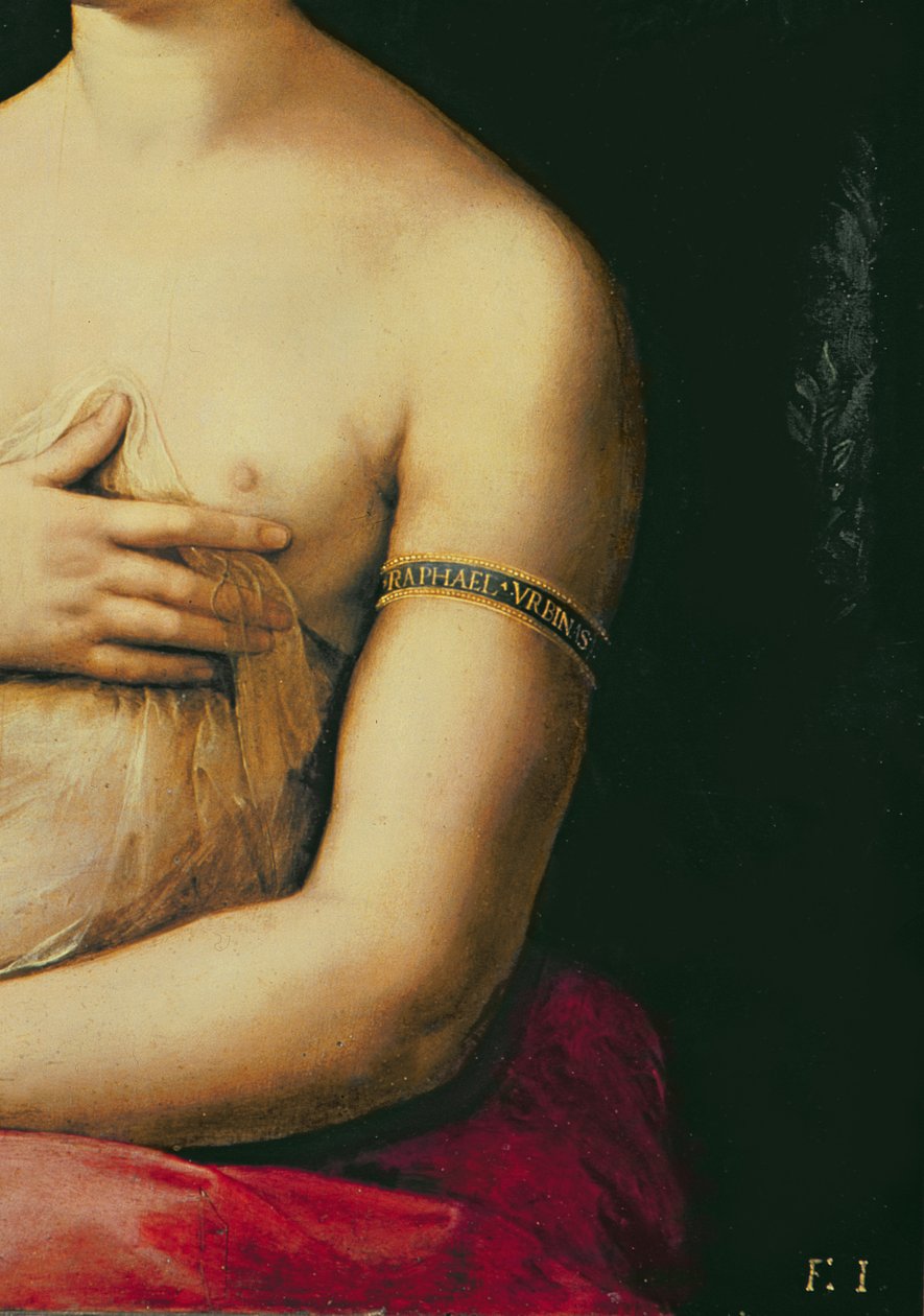 La Fornarina，1516（专家组）（细节68213） 作者 拉斐尔（Raffaello Sanzio Raphael）