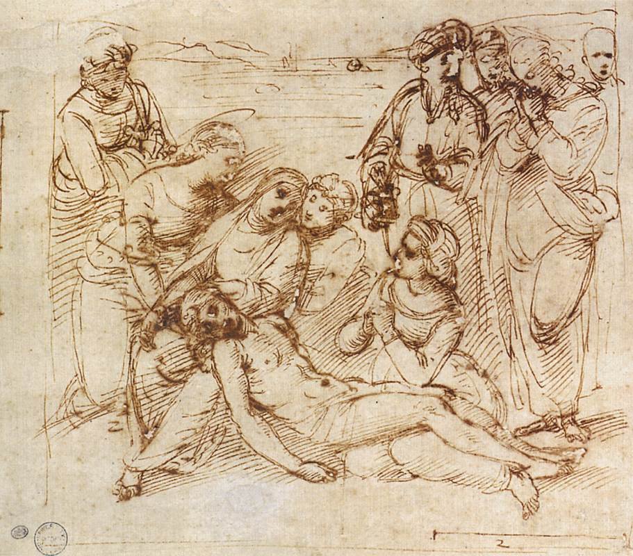 哀悼场景 作者 拉斐尔（Raffaello Sanzio Raphael）