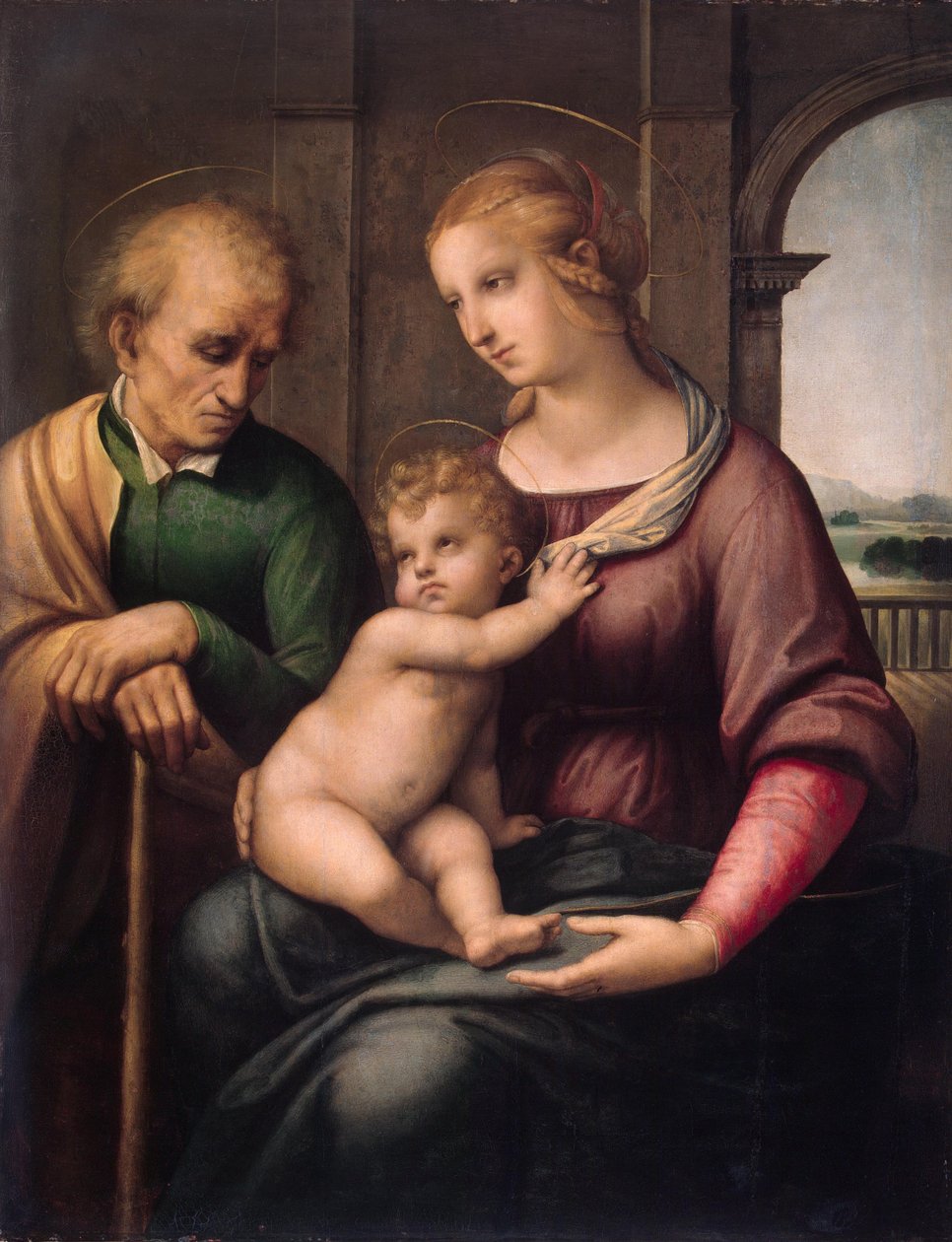 麦当娜与Beardless St Joseph 作者 拉斐尔（Raffaello Sanzio Raphael）