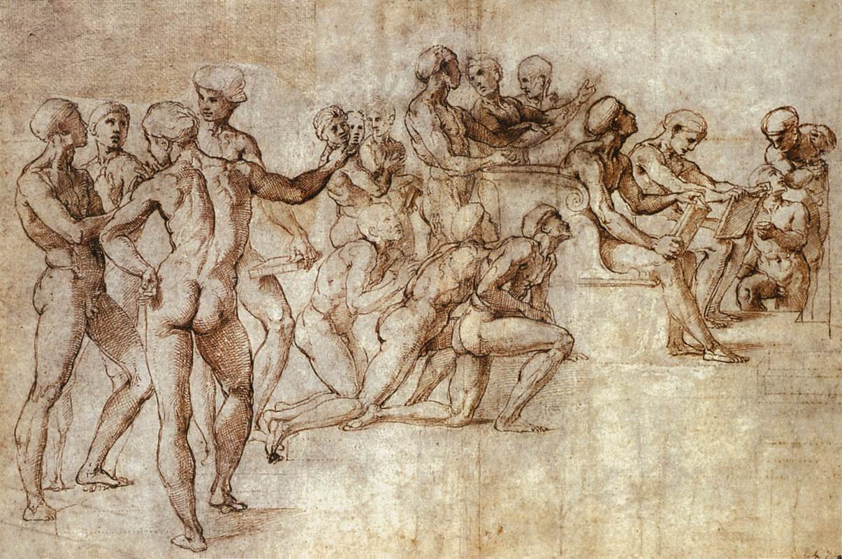 争议的裸体加尔佐研究 作者 拉斐尔（Raffaello Sanzio Raphael）