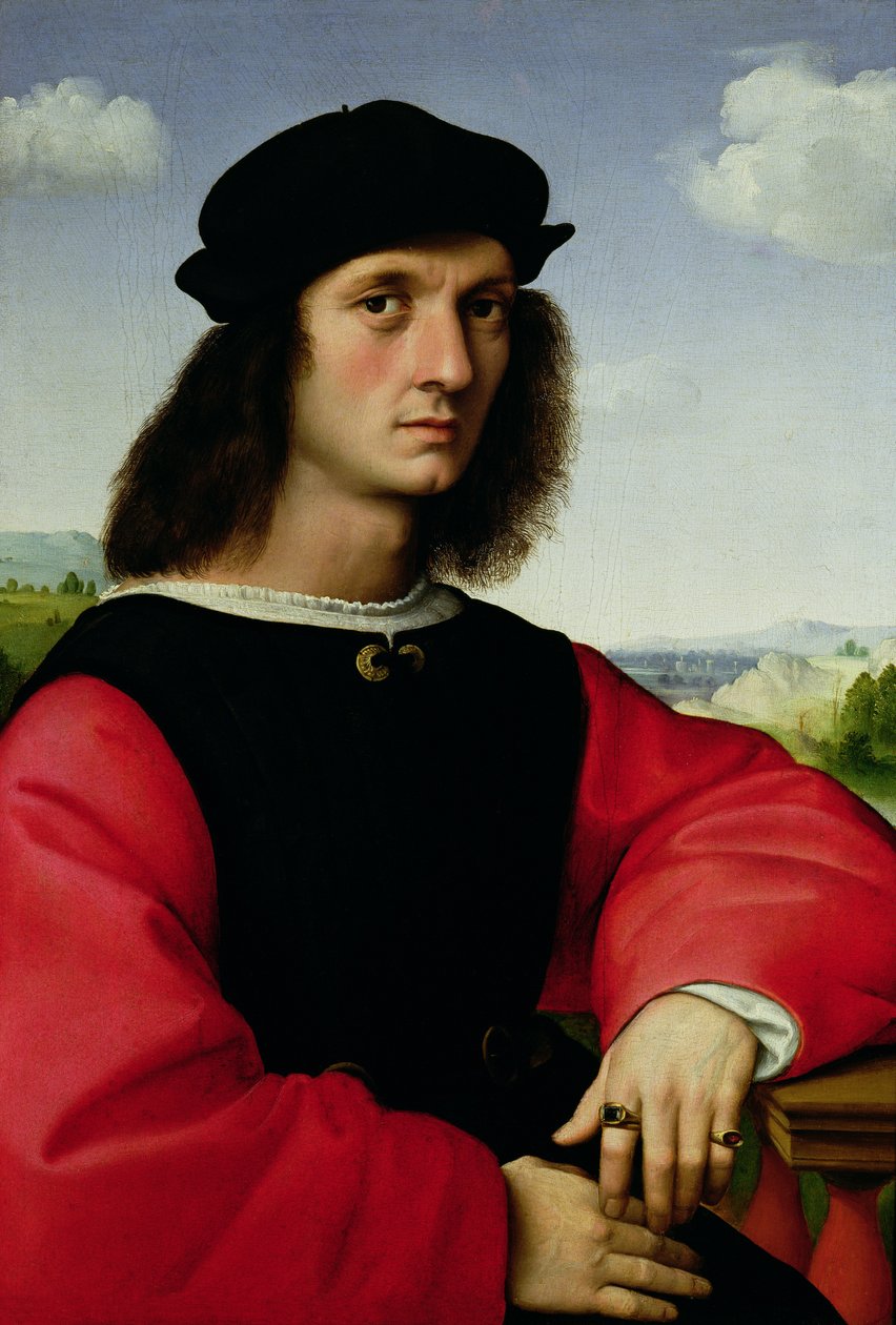 Agnolo Doni的肖像，c.1505-06 作者 拉斐尔（Raffaello Sanzio Raphael）