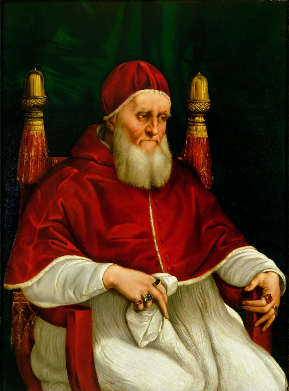 教皇朱利叶斯二世（1443-1513）c.1512的肖像 作者 拉斐尔（Raffaello Sanzio Raphael）