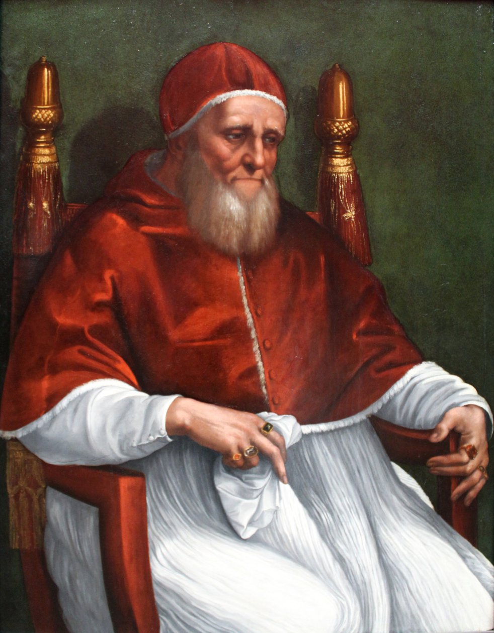 教皇朱利叶斯二世的肖像 作者 拉斐尔（Raffaello Sanzio Raphael）