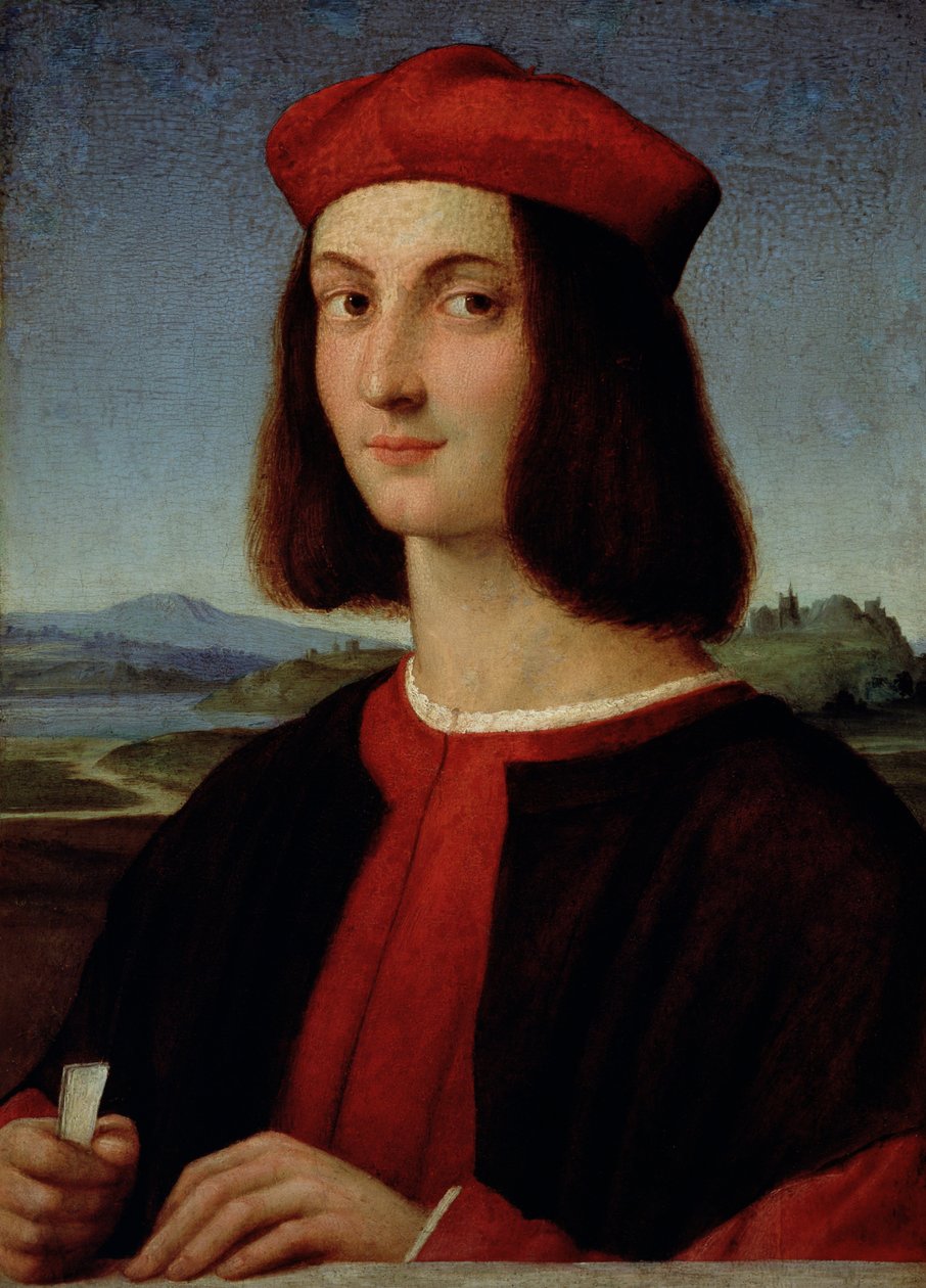 年轻的Pietro Bembo的肖像，1504-6 作者 拉斐尔（Raffaello Sanzio Raphael）