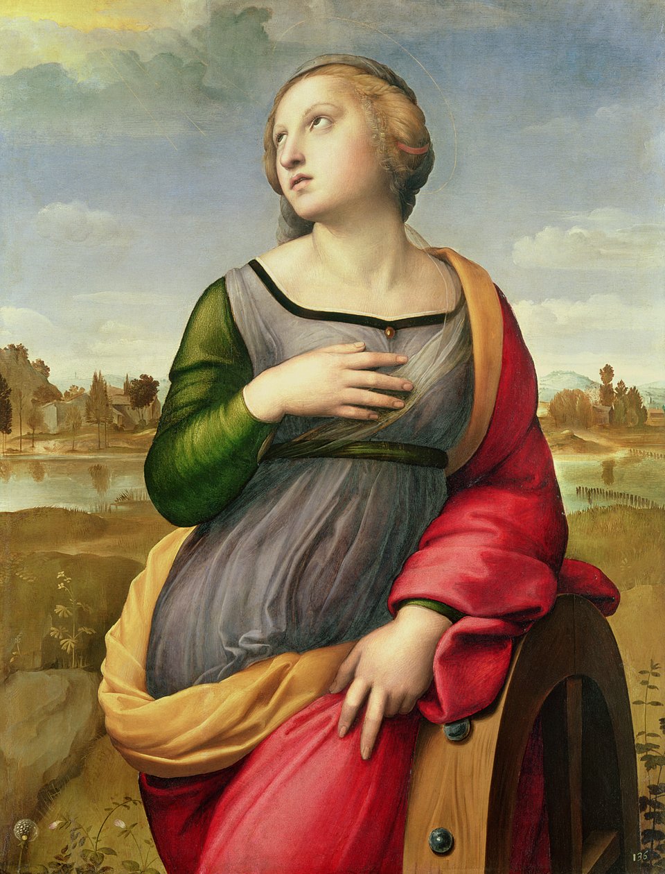 亚历山大的圣凯瑟琳，1507-8 作者 拉斐尔（Raffaello Sanzio Raphael）
