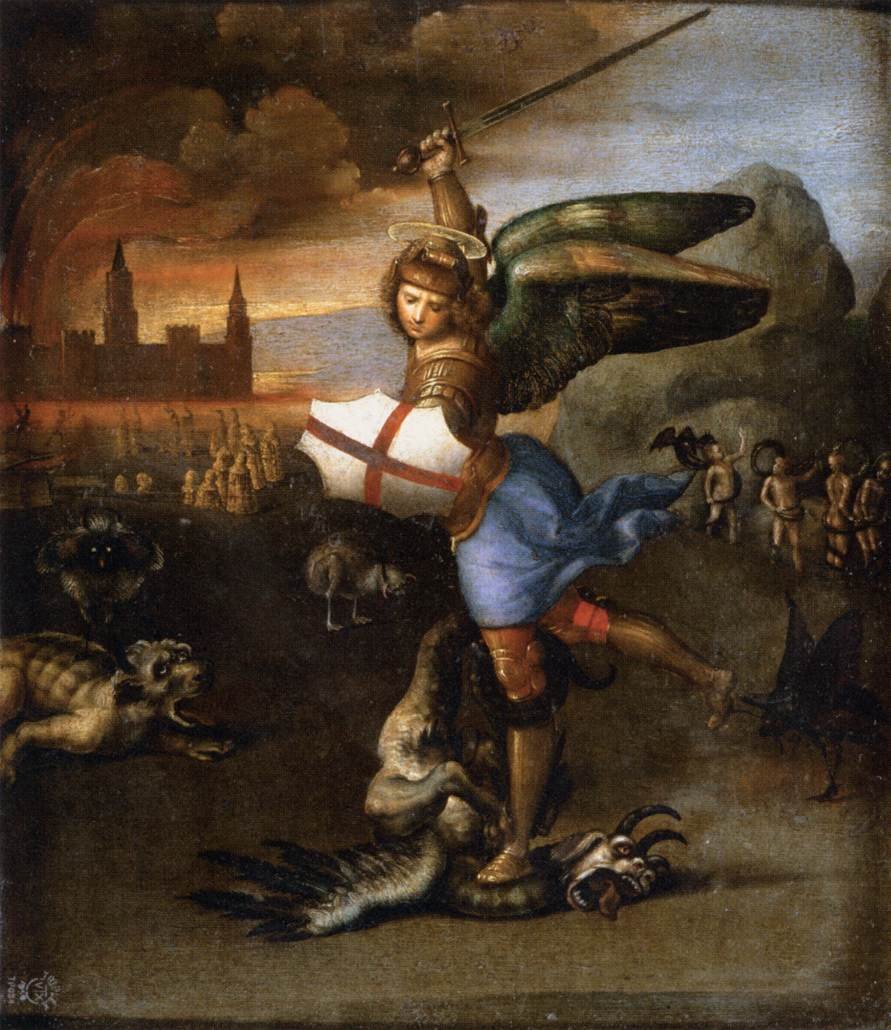 圣迈克尔和龙 作者 拉斐尔（Raffaello Sanzio Raphael）
