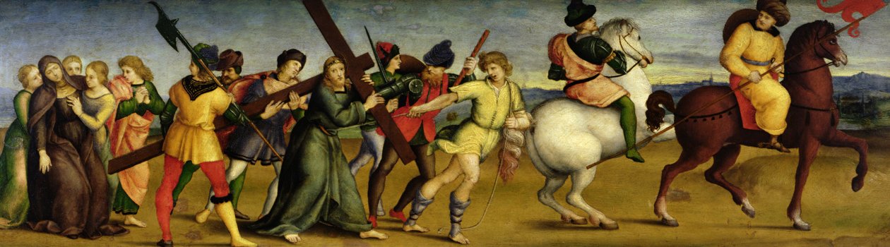 游行到Cal髅地，c.1504-05（木材上的油） 作者 拉斐尔（Raffaello Sanzio Raphael）