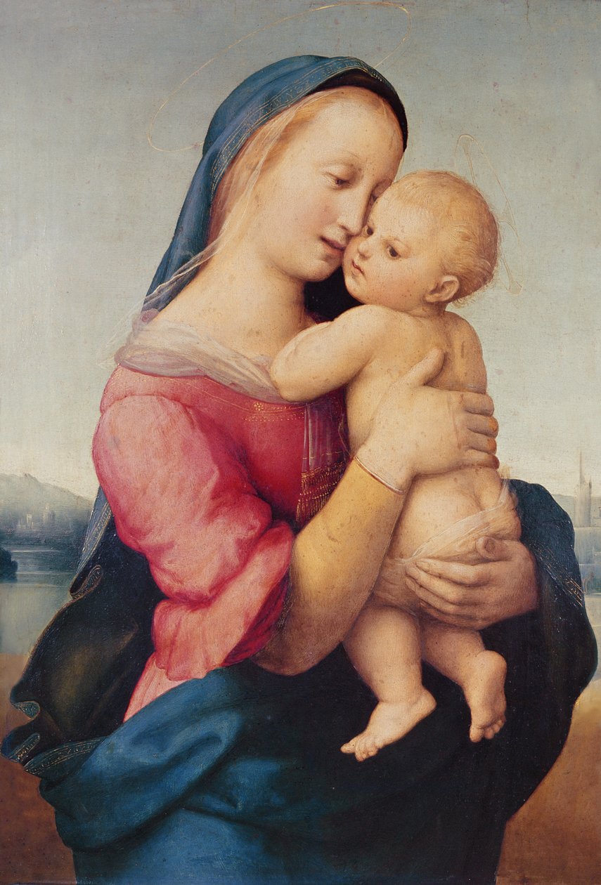 &39;Tempi&39;麦当娜，1508年 作者 拉斐尔（Raffaello Sanzio Raphael）