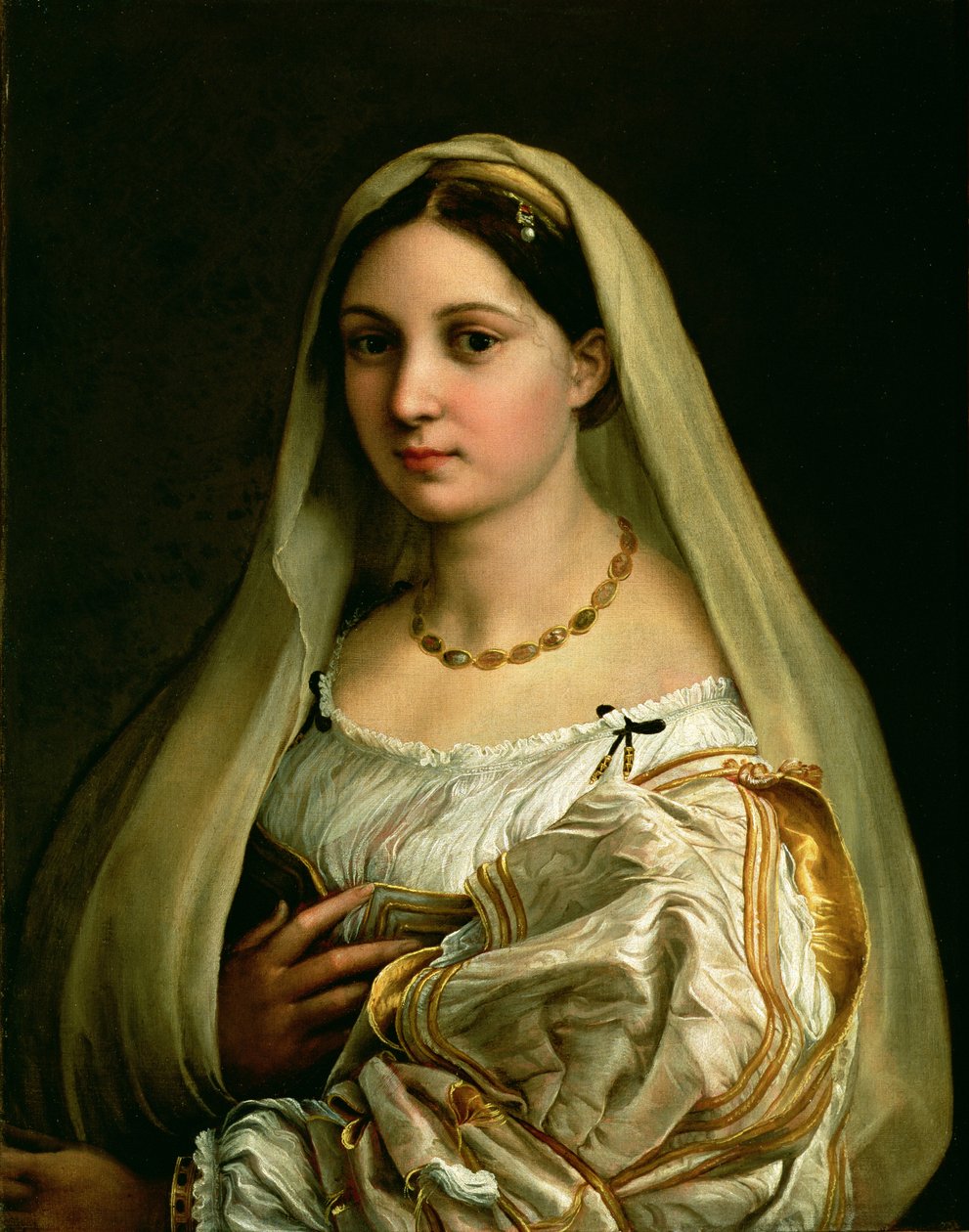 The Veiled Woman，或La Donna Velata，1516年 作者 拉斐尔（Raffaello Sanzio Raphael）