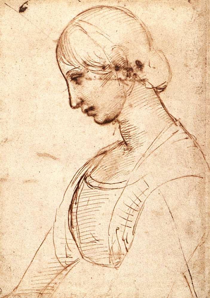 一个年轻女子的腰长图 作者 拉斐尔（Raffaello Sanzio Raphael）