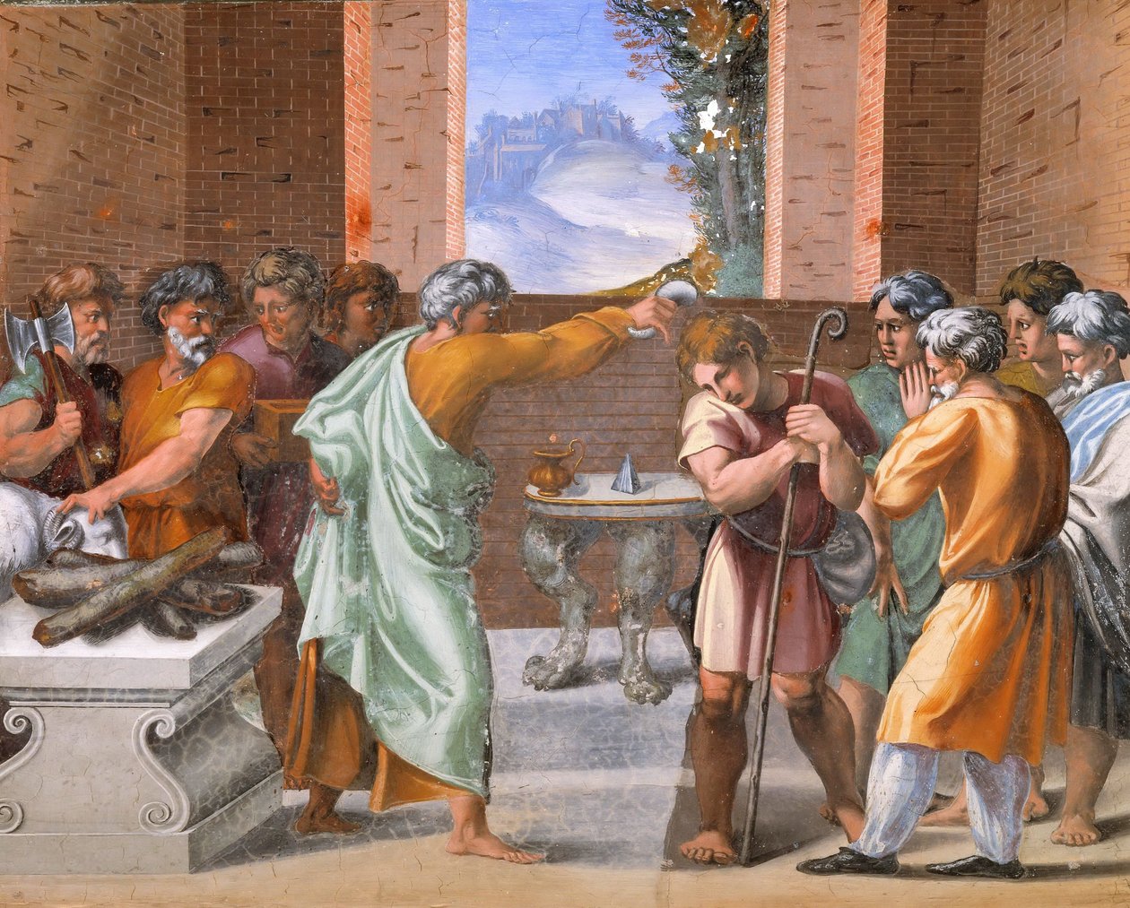 凉廊的装饰，壁画Palazzi Pontifici，梵蒂冈 作者 拉斐尔（Raffaello Sanzio Raphael）