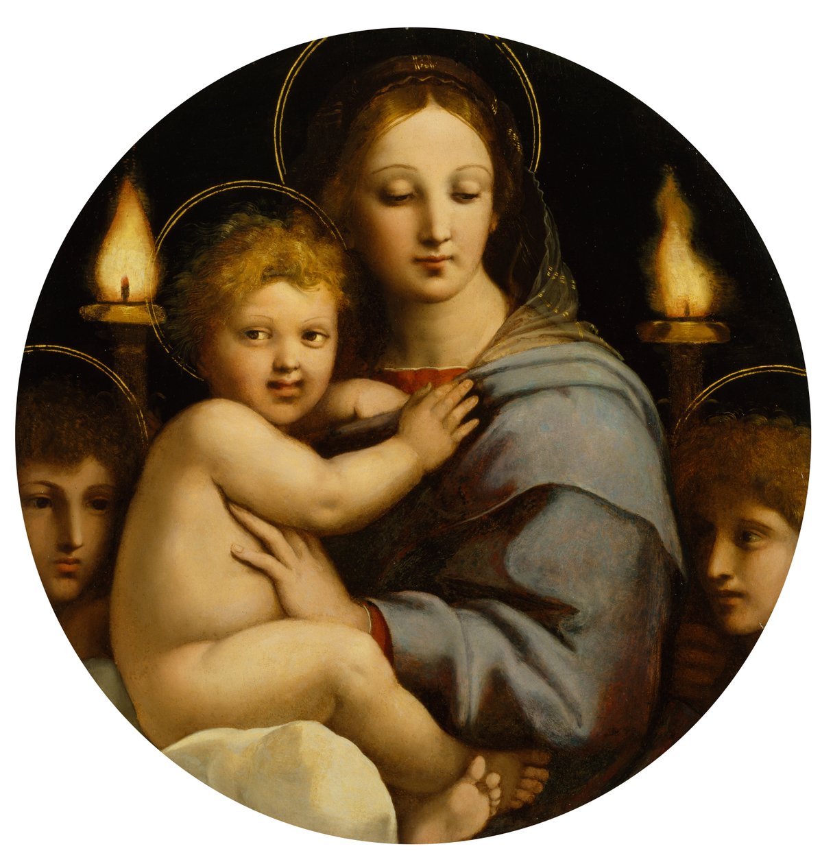 烛光的麦当娜 作者 拉斐尔（Raffaello Sanzio Raphael）