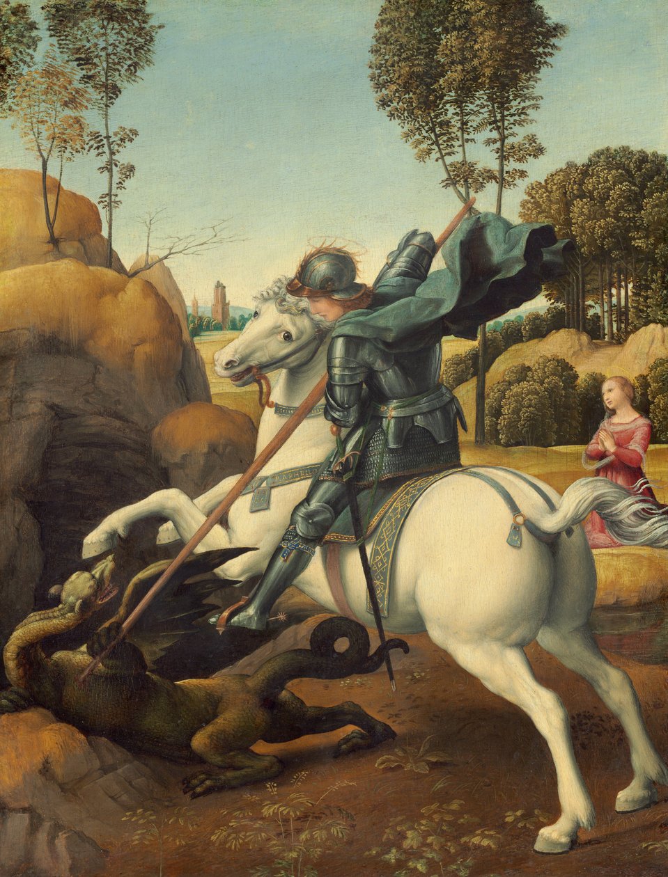 圣乔治和龙 作者 拉斐尔（Raffaello Sanzio Raphael）