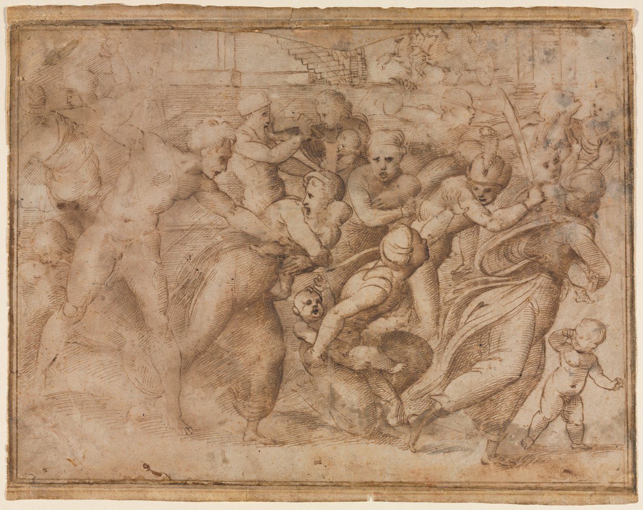 1510年后无辜者拉斐尔大屠杀的副本。 作者 拉斐尔（Raffaello Sanzio Raphael）