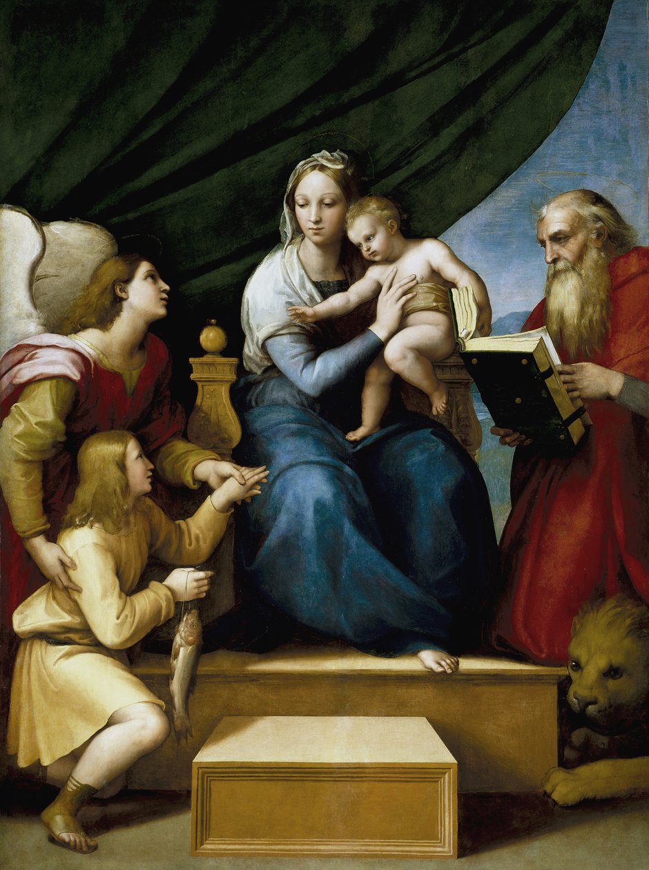 麦当娜与鱼 作者 拉斐尔（Raffaello Sanzio Raphael）