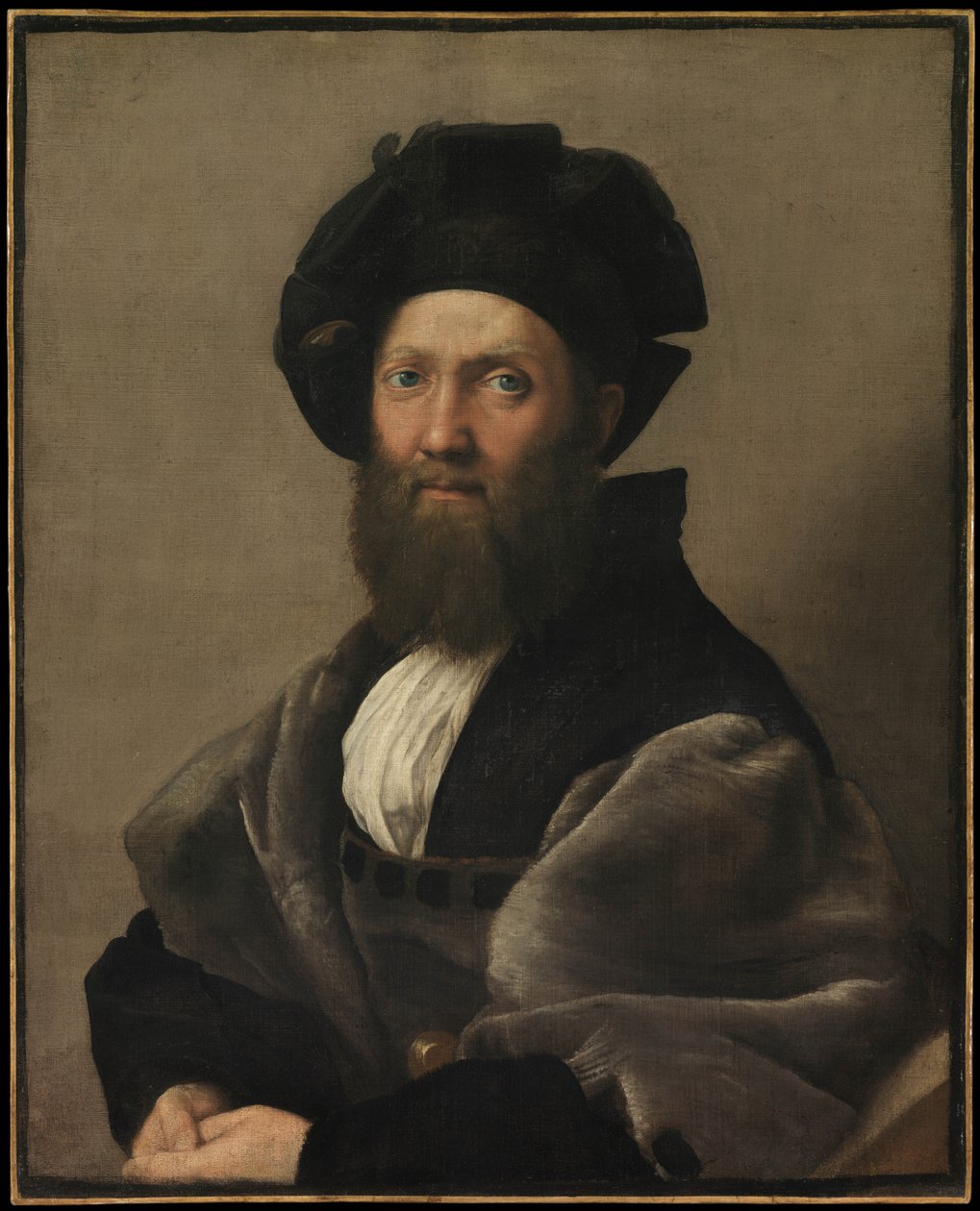 Baldassare Castiglione肖像，约1515年 作者 拉斐尔（Raffaello Sanzio Raphael）