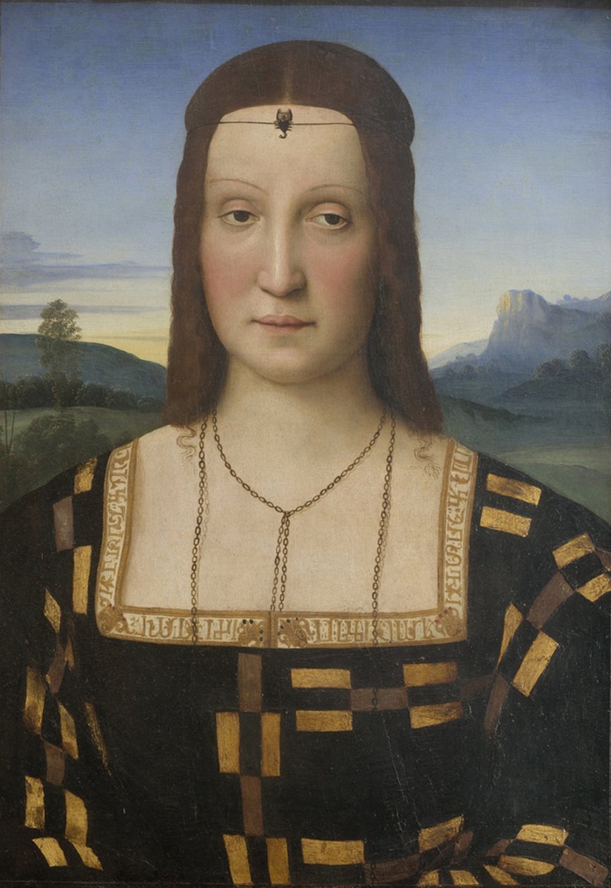Elisabetta Gonzaga的肖像1471-1526 作者 拉斐尔（Raffaello Sanzio Raphael）