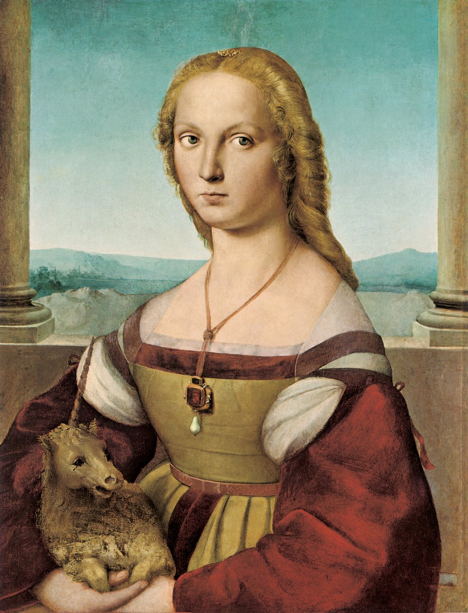 1505-1506年，一位独角兽小姐的画像 作者 拉斐尔（Raffaello Sanzio Raphael）