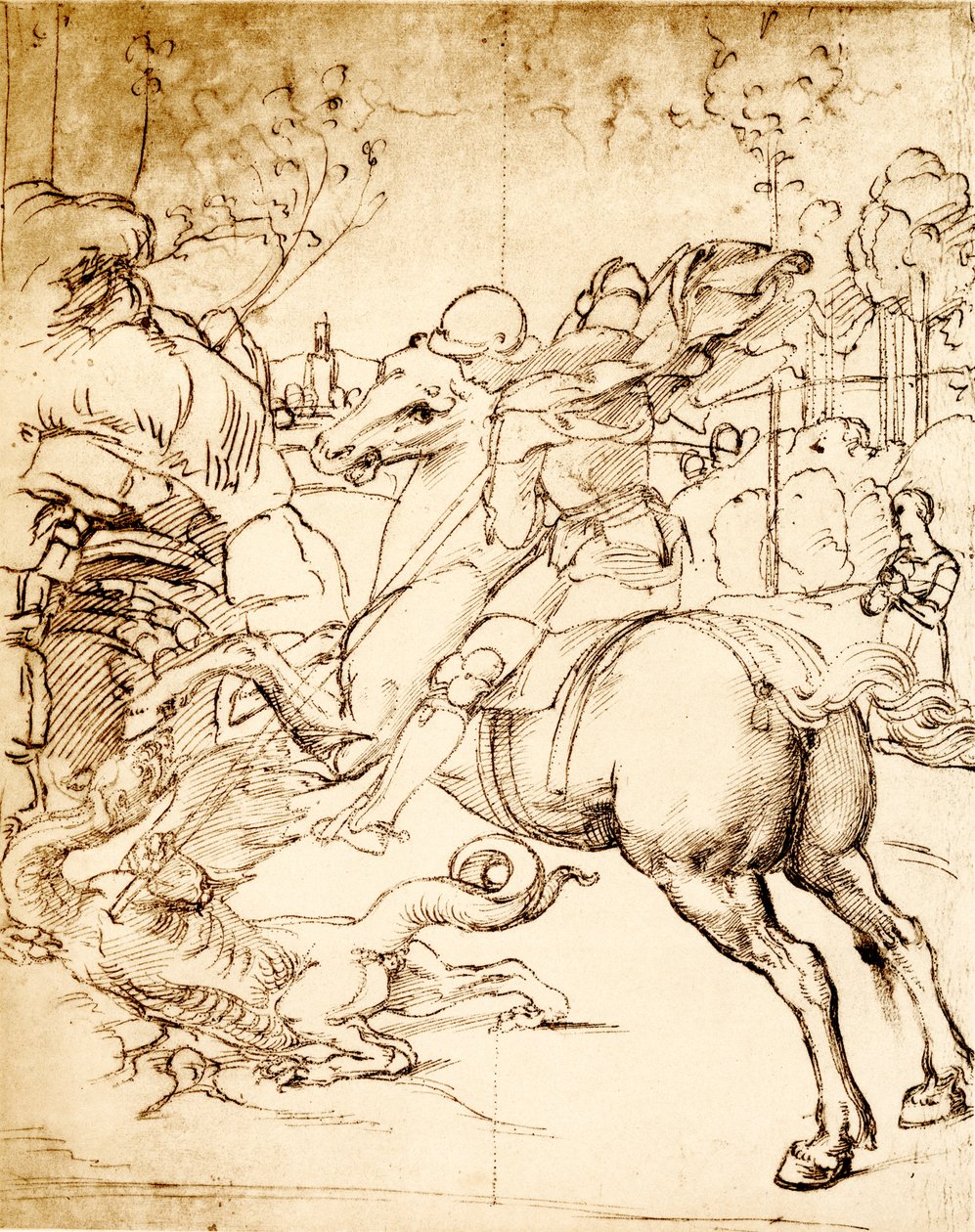 圣乔治杀龙 作者 拉斐尔（Raffaello Sanzio Raphael）