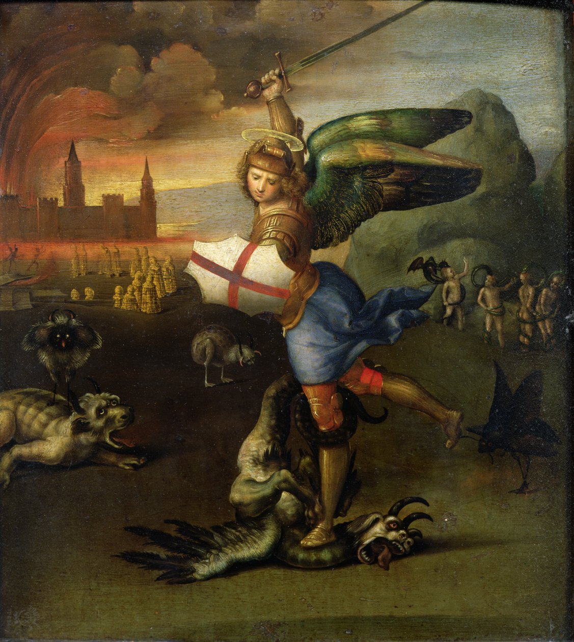 圣迈克尔，c.1503-05（另见15971） 作者 拉斐尔（Raffaello Sanzio Raphael）