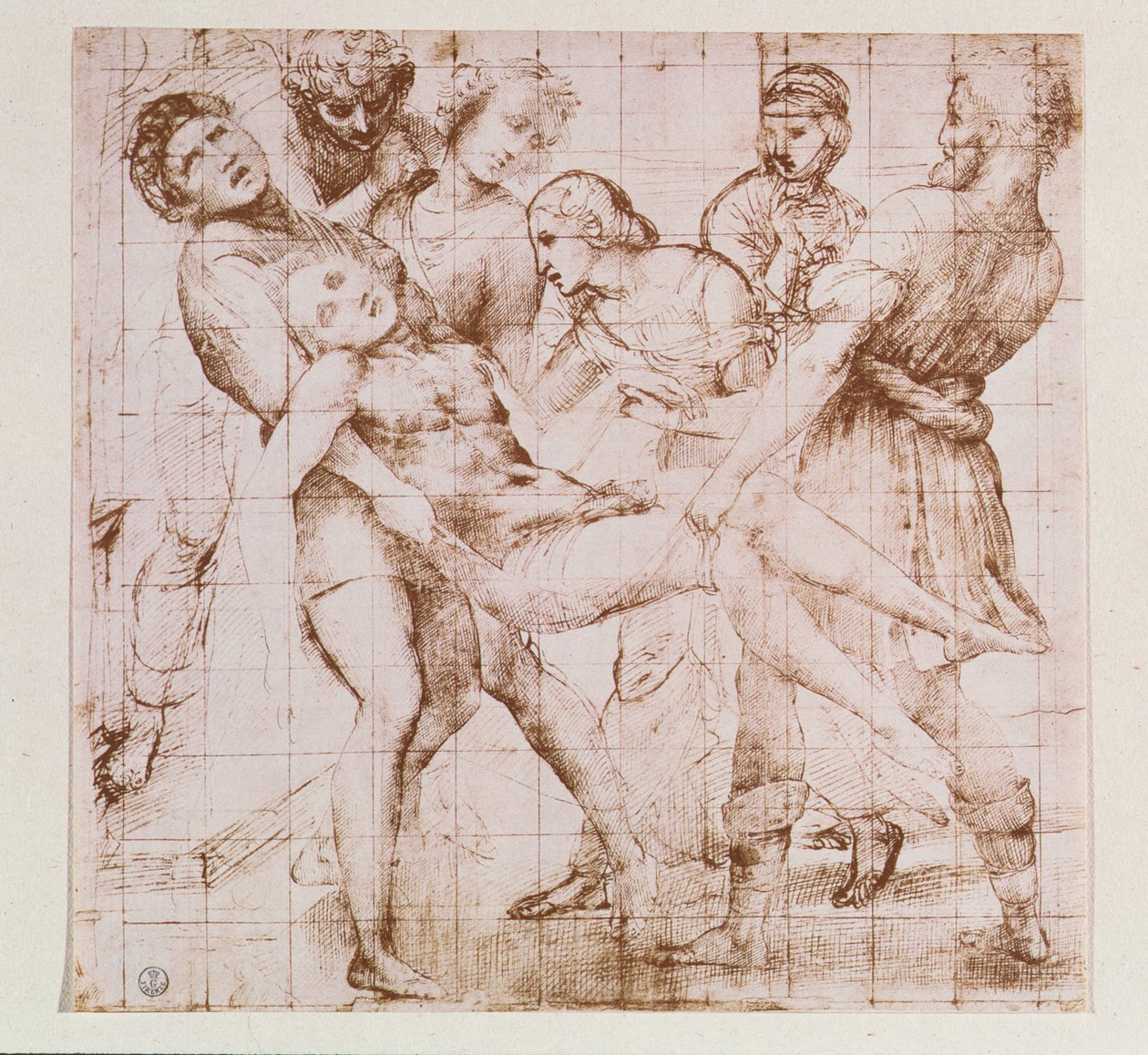 研究罗马Borghese Galleria的“埋葬”（笔墨）（另见62308） 作者 拉斐尔（Raffaello Sanzio Raphael）