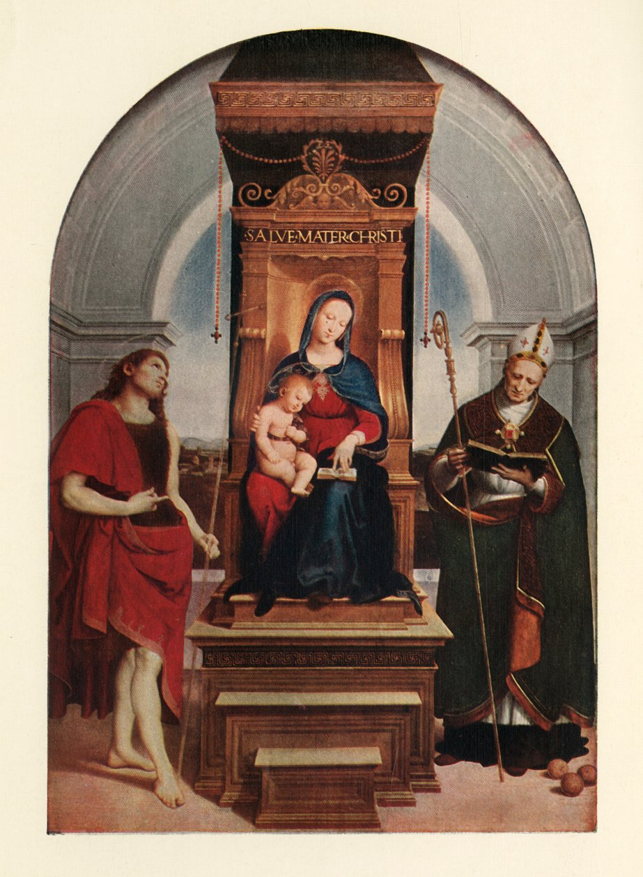 安西迪·麦当娜（Ansidei Madonna），1505年，c1912年 作者 拉斐尔（Raffaello Sanzio Raphael）