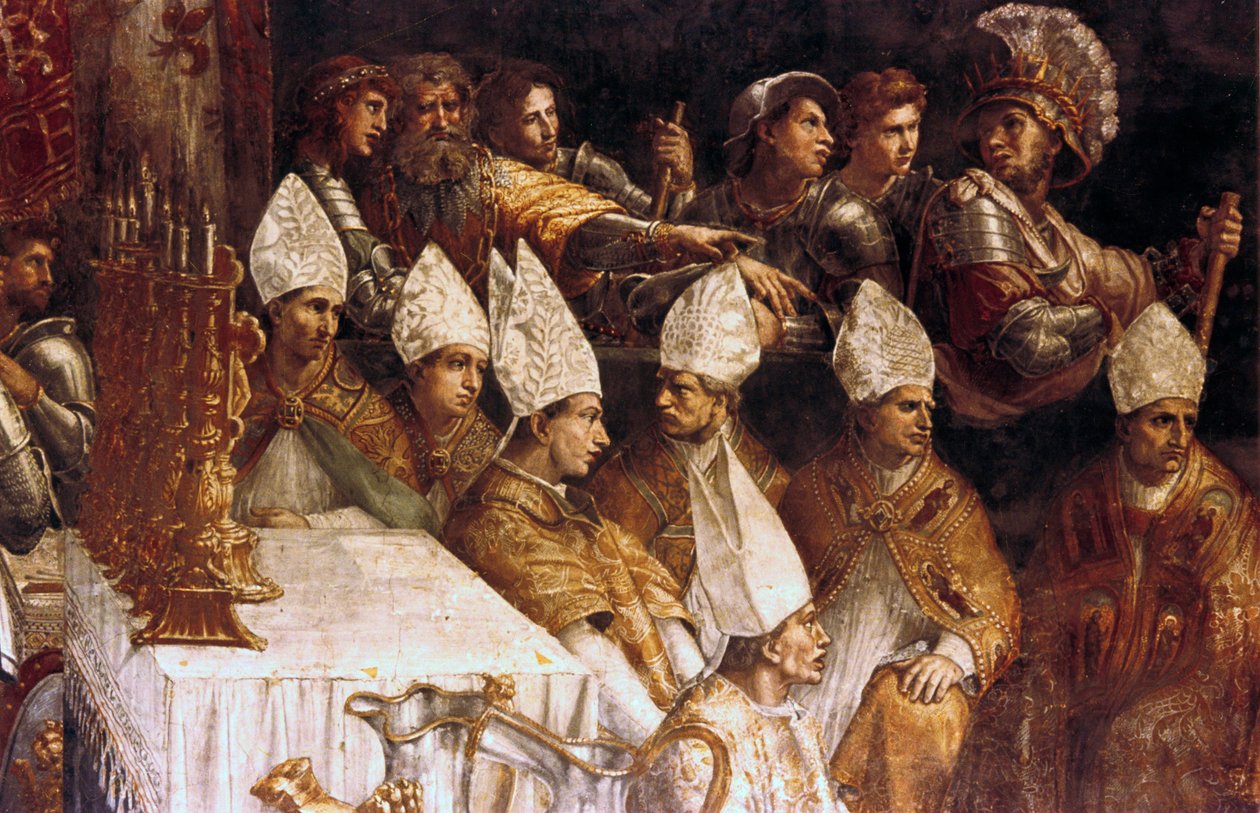 查理曼大帝王冠加冕，c1514 作者 拉斐尔（Raffaello Sanzio Raphael）