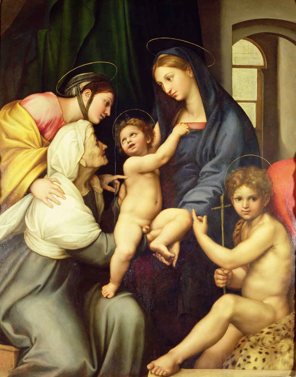 神圣家族 作者 拉斐尔（Raffaello Sanzio Raphael）