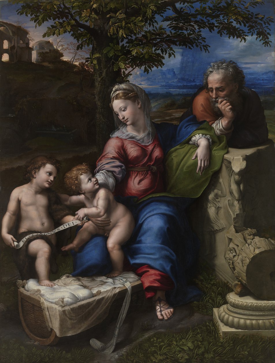 橡树下的神圣家族，约1518年 作者 拉斐尔（Raffaello Sanzio Raphael）