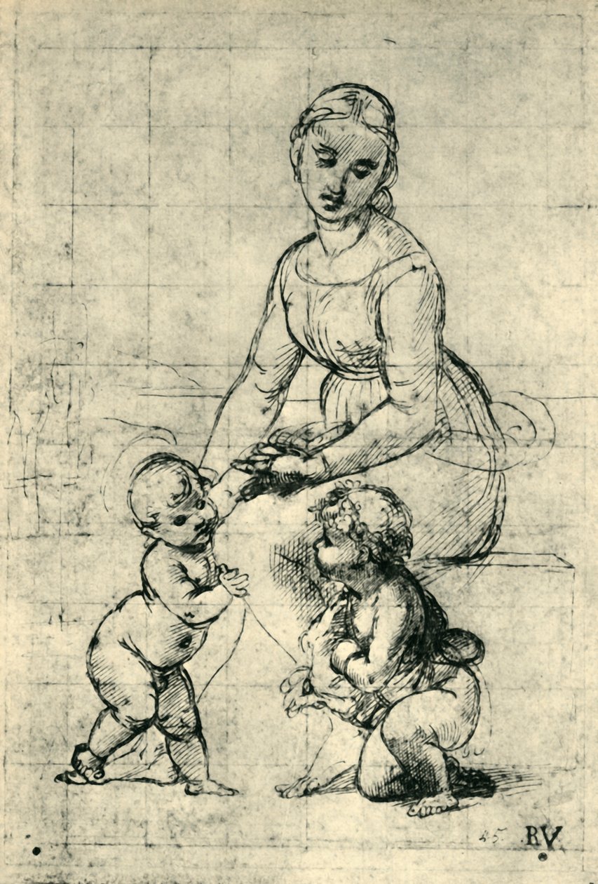 麦当娜，基督儿童和圣约翰，1507年，1943年。 作者 拉斐尔（Raffaello Sanzio Raphael）