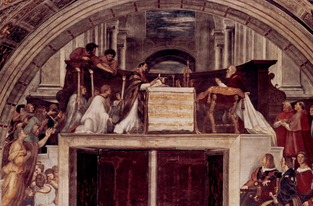 博尔塞纳的弥撒，1512年 作者 拉斐尔（Raffaello Sanzio Raphael）