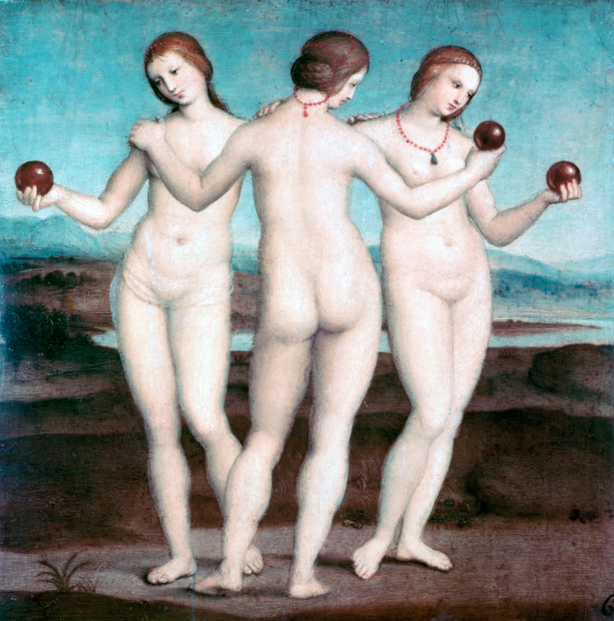 三恩宠，1504-1505年 作者 拉斐尔（Raffaello Sanzio Raphael）