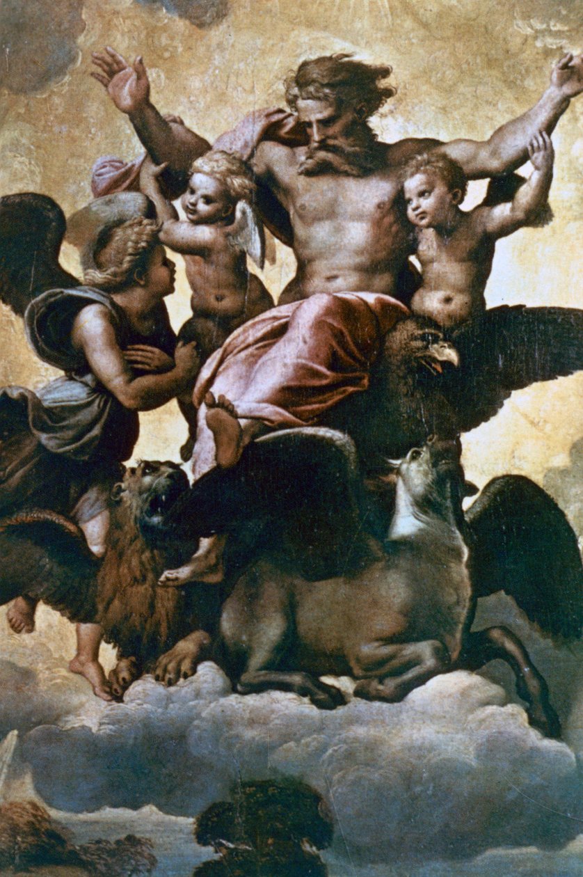 以西结的愿景c1518 作者 拉斐尔（Raffaello Sanzio Raphael）
